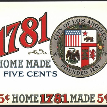 City Of Los Angeles Cigar Box Label - Tobacciana
