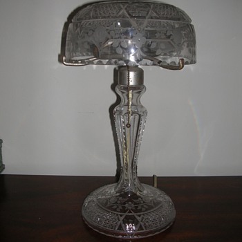 Cut Crystal Lamp - socket marked "Bryant" - Lamps