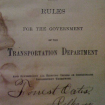 1887-L&N Railroad Rule Book - Railroadiana