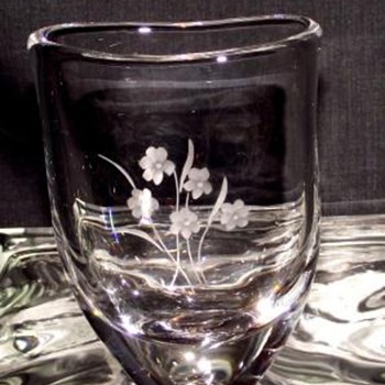 ORREFORS CRYSTAL MINI PILLOW VASE - Art Glass