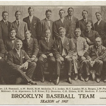 1907 Brooklyn Baseball Team photo
