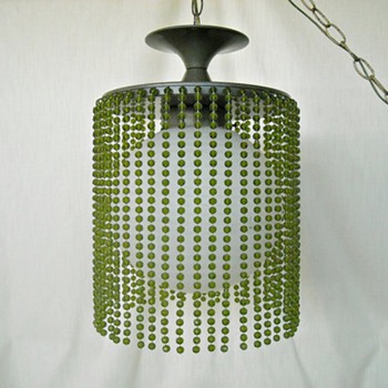 green beaded swag