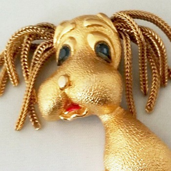 MONET Dog Gold Plated Fringe Chain Tail - Costume Jewelry