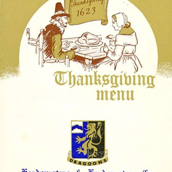 36th Inf. Regt. and 48th Inf. Thanksgiving Menu Germany 1962/63 - Military and Wartime