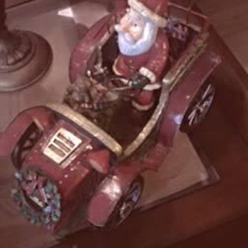 Santa Musical Metal Car