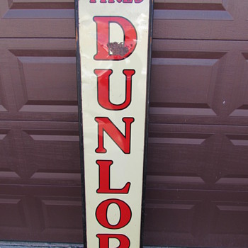 Large Vintage Dunlop Tires Sign 6'x14" - Signs