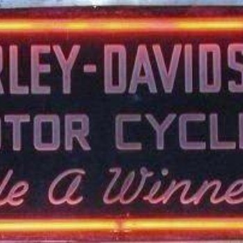 1930's Art Deco Harley-Davidson Neon Sign - Signs