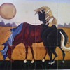  Framed Art Tile Mural Of Horses