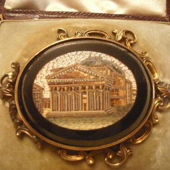 Heirloom Victorian Micro-Mosaic Broach - Fine Jewelry