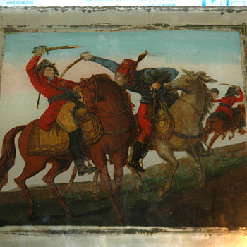 Reverse painting on Glass>