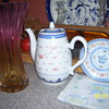 ?glass vase/china set