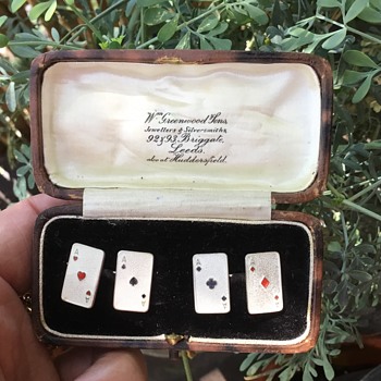 Bernard Instone Enamel Cufflinks - Art Deco