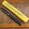 Vintage Ball Point Pen Brass Point Bakelite Barrel and Cap Rare Fixed Ink Tank