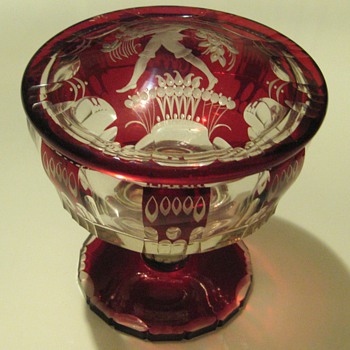 Oertel Haida Glass Box with Lid 1915/20 Bohemia - Art Glass