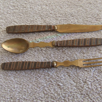 WW1 Trench Art knife, fork and spoon