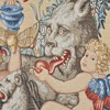 19th century French Tapestry: cherub and mythical animal