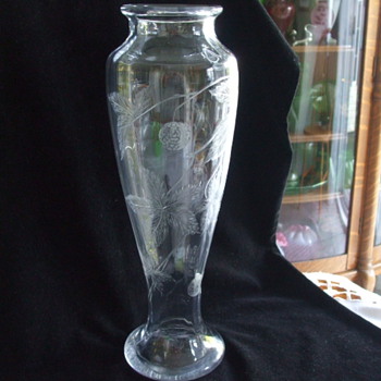 BACCARAT 1909 Crystal Vase with "PLANER TREE" CUTTINGS - Art Glass