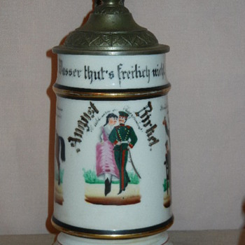 Imperial German Reservist's stein of August Birkel, 5th Squadron, 5th Bavarian Chevaulegers, who served 1888-1891.