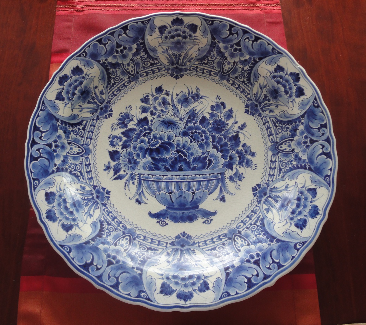Large Delft blue porcelain plate Collectors Weekly