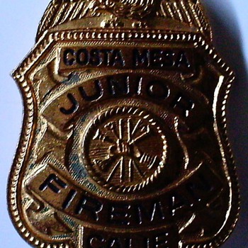 1957 Junior Fireman Badge and Diploma - Firefighting