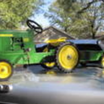 My Uncles John Deere Pedal Tractor 4020 Diesel Childs Toy W/Trailer