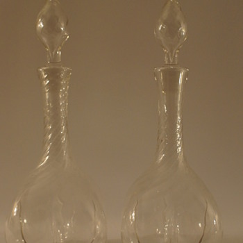 A pair of Edwardian Decanters