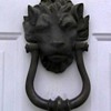 Antique Brass Lion Head Doorknocker