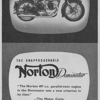 1950 - Norton Motorcycle Advertisement