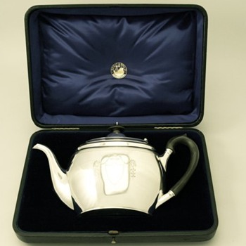Boxed Edwardian Teapot - Sterling Silver