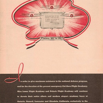1942 - Cal-Aero Flight Academy Advertisement