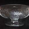 Fostoria Cut Baroque Center Bowl with Candle Holders - not etched