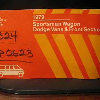 1979 Dodge Van  operating instruction booklet