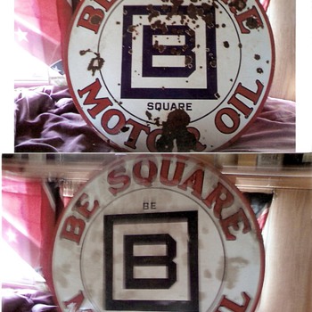 B square oil sign - Signs