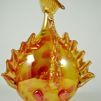 RARE Czech art deco glass Fish.. Kralik ca. 1920's 30's - Art Glass