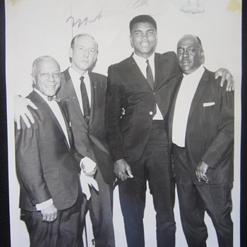 1960's Autographed Muhammad Ali Cassius Clay Photograph -- Who is he with? Where is he? - Photographs