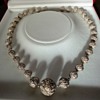 Antique silver filegree round beads necklace