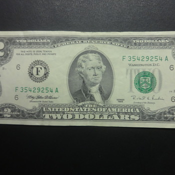A -1995 TWO DOLLAR BILL. - US Paper Money