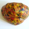 CZECH GLASS: RUCKL SATIN PIERROT WALL POCKET