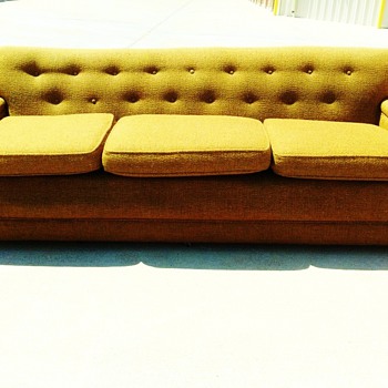 Mid-Century Orange Sofa