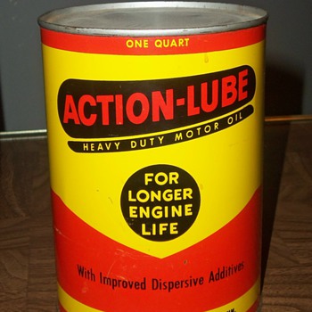 My favorite oil cans! WHITE STAR REFINING and ACTION LUBE - Petroliana