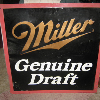 Vintage Miller Genuine Draft Sign - Signs