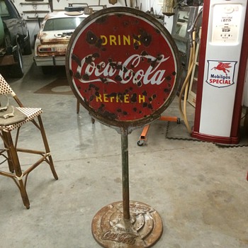 1947 Coca Cola Lollipop ( SLOW school zone) - Coca-Cola