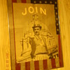 black n white poster i put the flag behind it