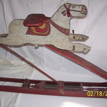 Hydraulic Rocking Horse - Folk Art