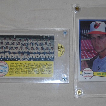 1958 Topps Yankees Team Card, 1982 Donruss Cal Ripken Jr. Rookie Card