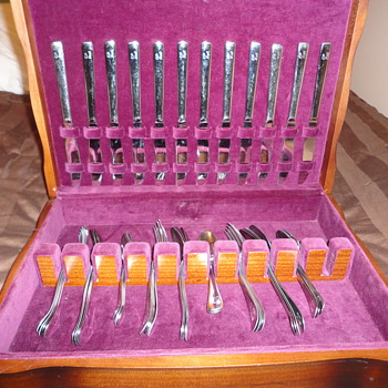 Entire box of Silverware marked CP Rail