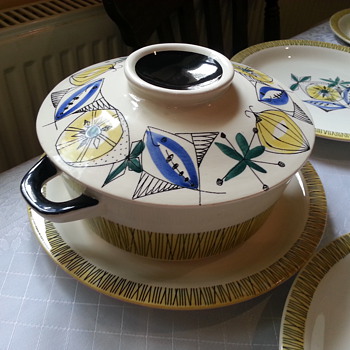 1950's Norwegian Dinner Service/ Stavangerflint Designed by Inger Waage