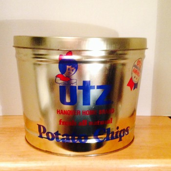 Utz potato chip can! - Advertising