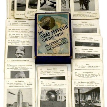 1929 GERMAN GRAF ZEPPELIN GAME 'WITH GRAF ZEPPELIN AROUND THE WORLD'