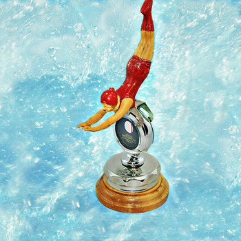 The Swan Dive : Jantzen Swimsuit Car Mascot Circa 1920 - Art Deco